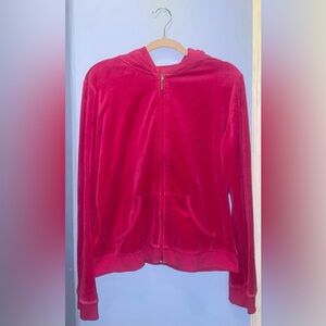 Pink Velvet Zip up Hoodie
